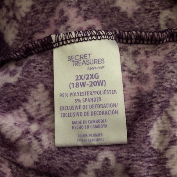 Secret Treasures Women’s Notch Collar Pajama Set - Picture 3 of 4